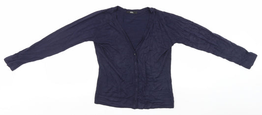 Womens UK Size 10 Marks and Spencer Blue Cardigan Jumper