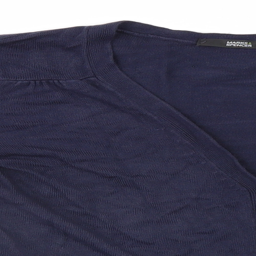 Womens UK Size 10 Marks and Spencer Blue Cardigan Jumper