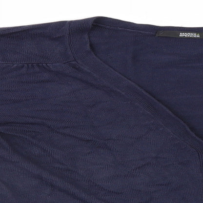 Womens UK Size 10 Marks and Spencer Blue Cardigan Jumper