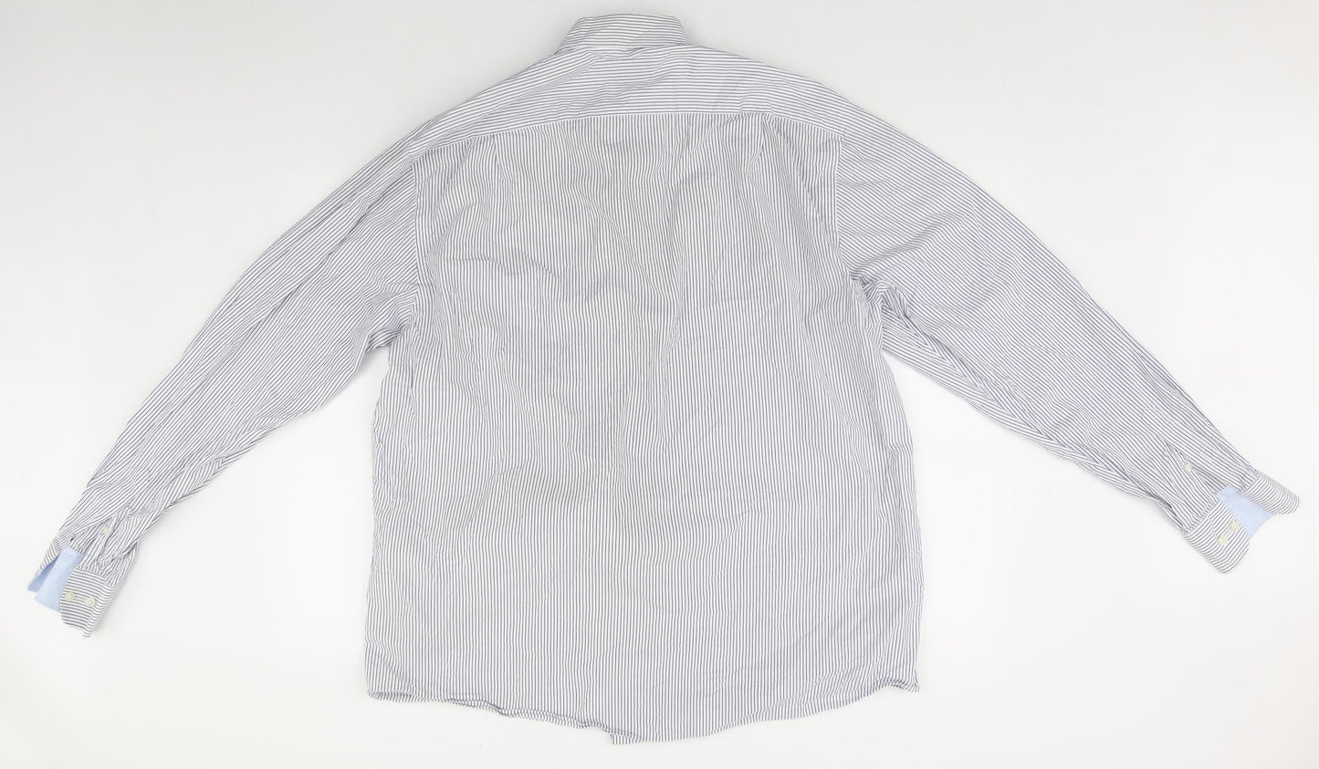Mens UK Size 44 Marks and Spencer White  Button-Up Long Sleeve Casual Shirt