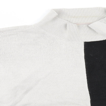 Daxon Womens Black Geometric  Pullover Jumper Size 20