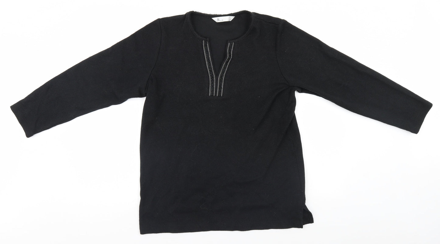 Womens UK Size 14 BHS Black Pullover Jumper