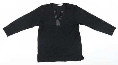 Womens UK Size 14 BHS Black Pullover Jumper