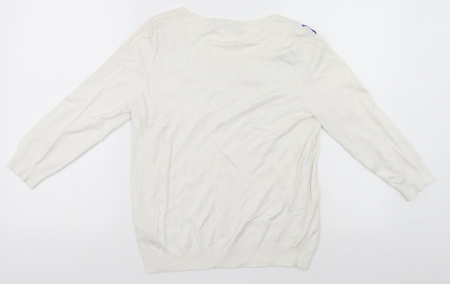 Womens UK Size 8 Marks and Spencer White Pullover Jumper