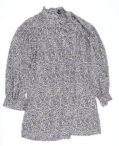 VERO MODA Womens Black Floral  A-Line  Size 12