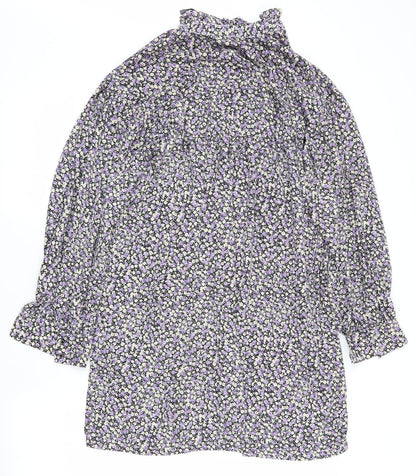 VERO MODA Womens Black Floral  A-Line  Size 12