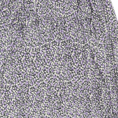 VERO MODA Womens Black Floral  A-Line  Size 12