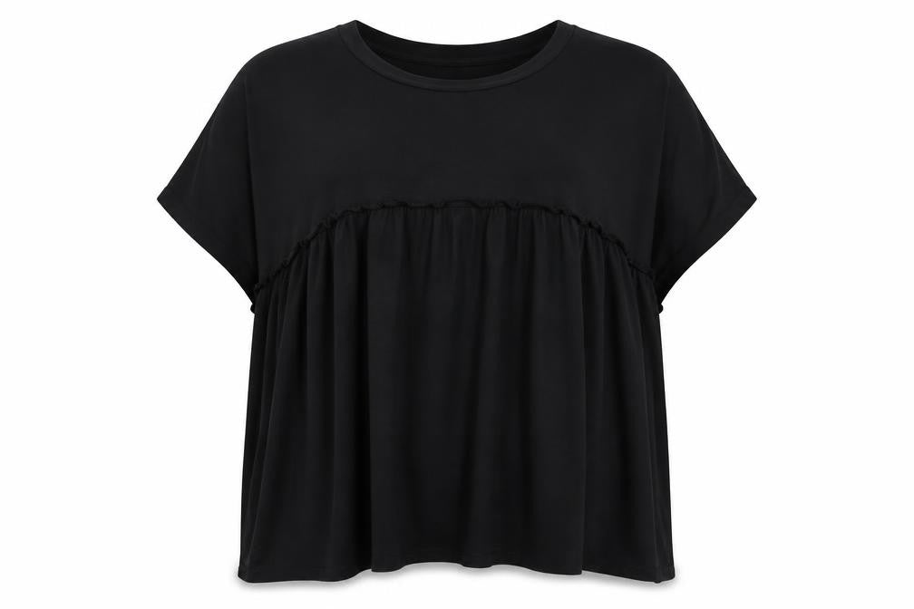 Womens UK Size 12 George Black Basic T-Shirt