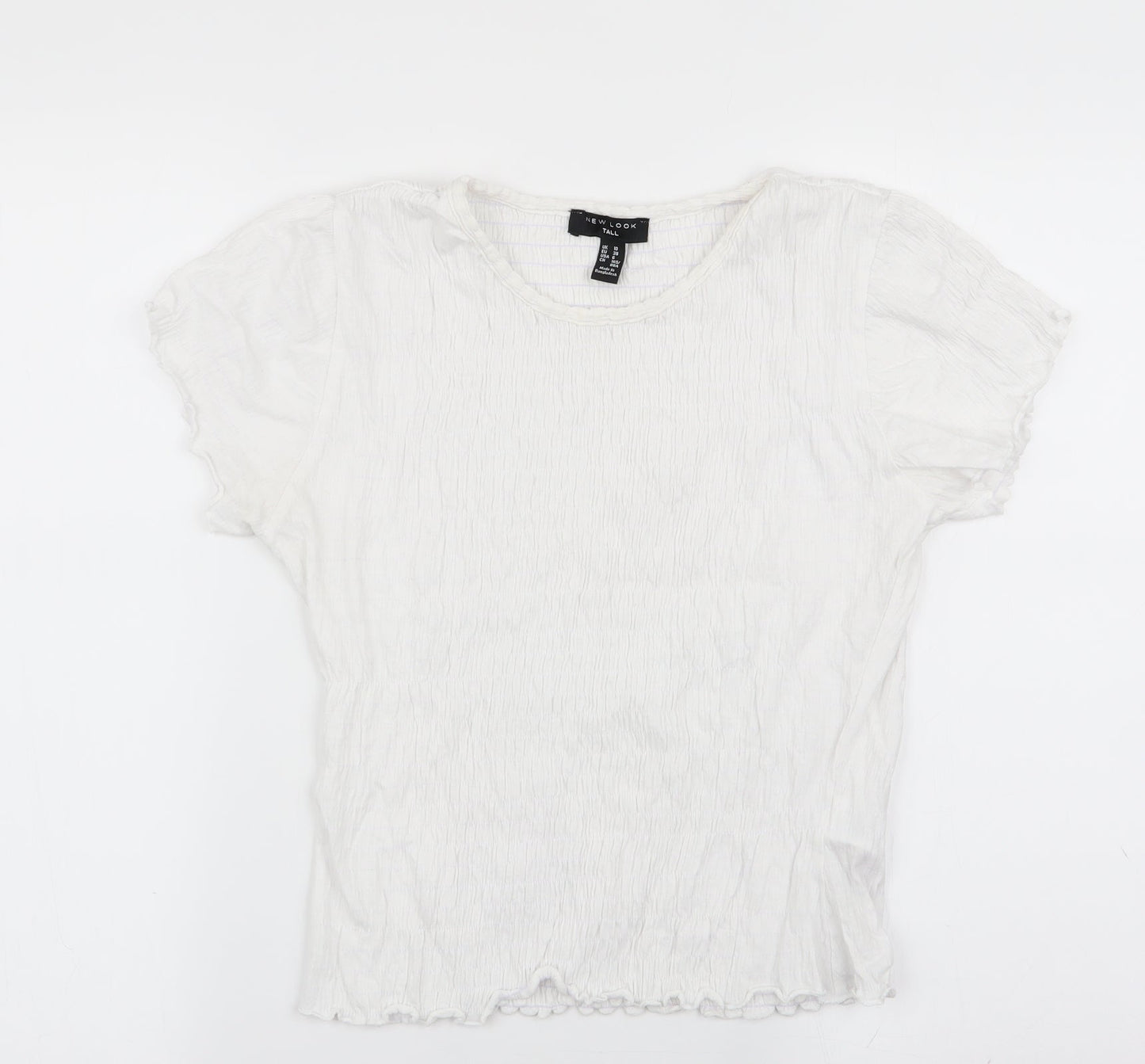 Womens UK Size 10 New Look White Tunic T-Shirt