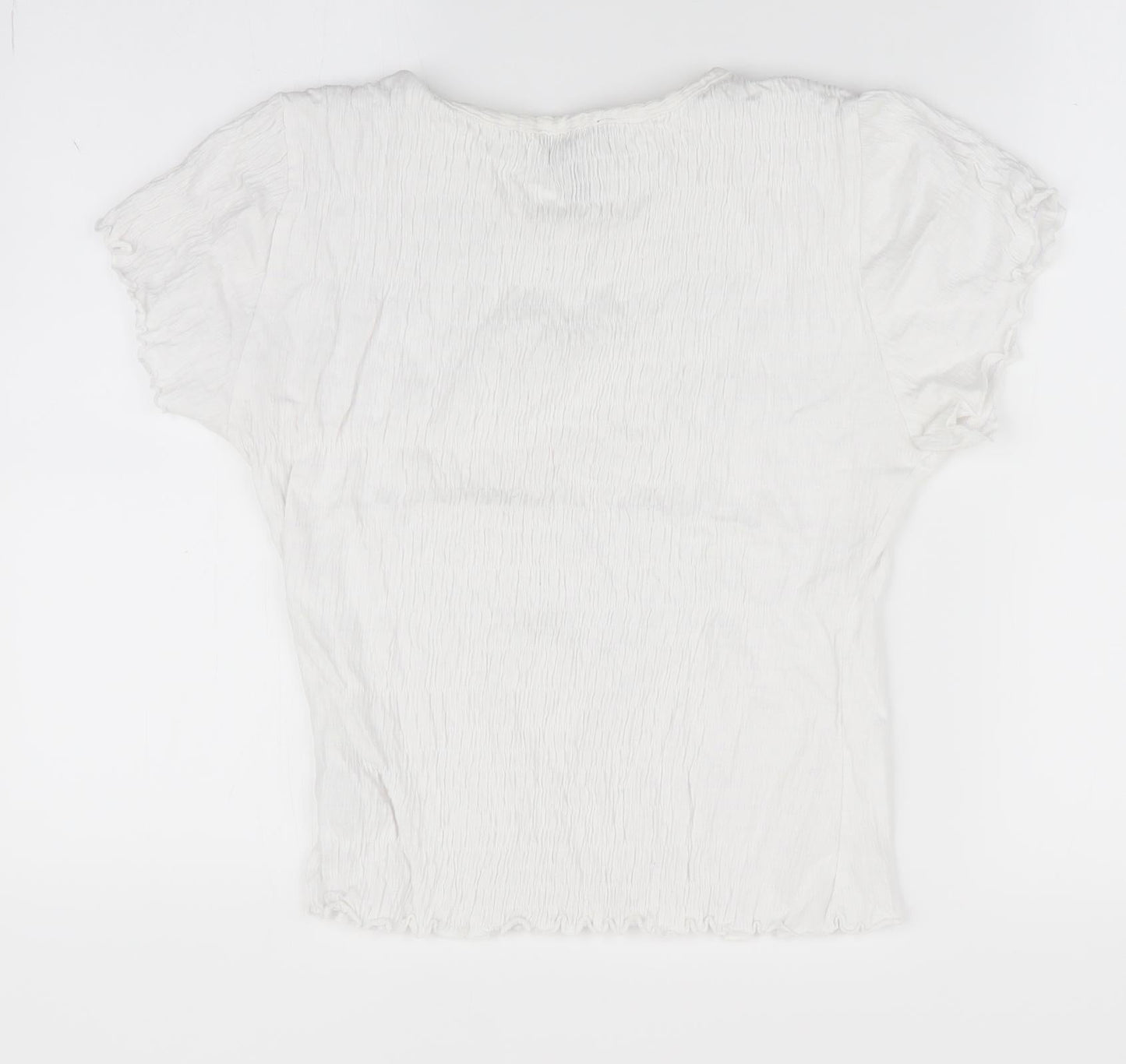 Womens UK Size 10 New Look White Tunic T-Shirt