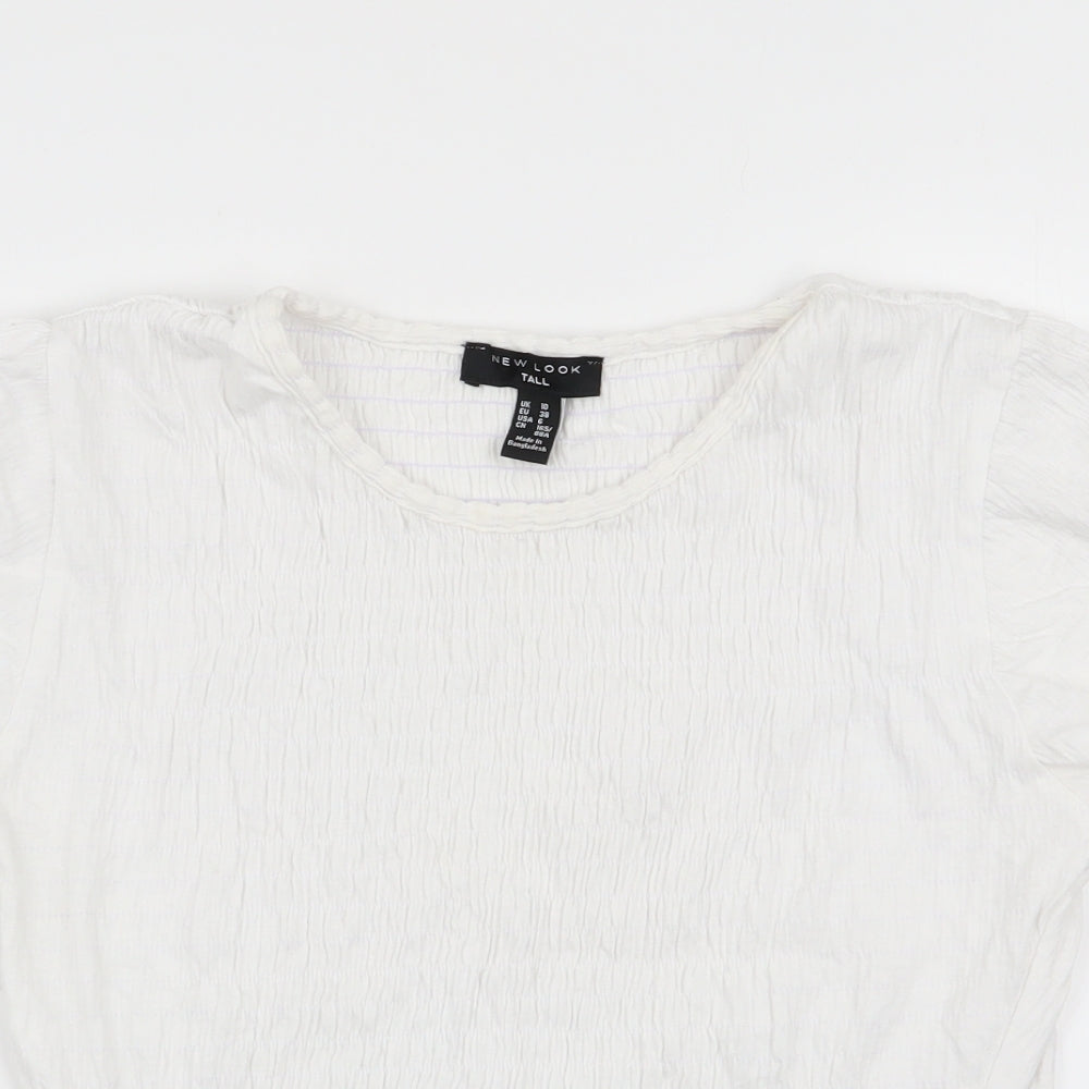 Womens UK Size 10 New Look White Tunic T-Shirt