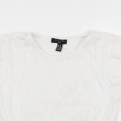Womens UK Size 10 New Look White Tunic T-Shirt