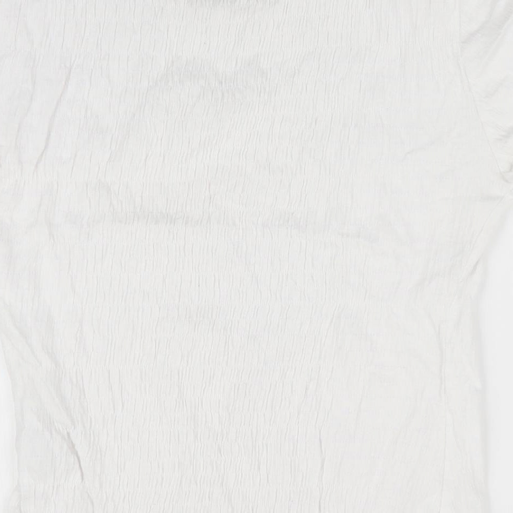Womens UK Size 10 New Look White Tunic T-Shirt