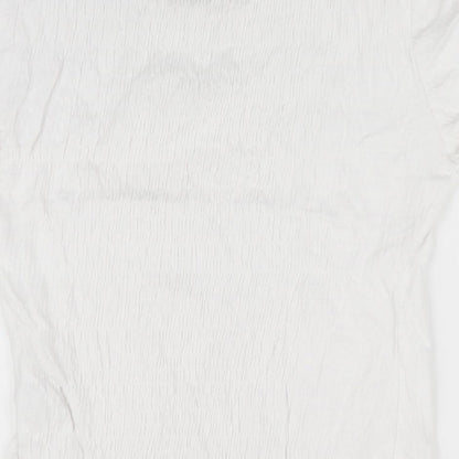 Womens UK Size 10 New Look White Tunic T-Shirt