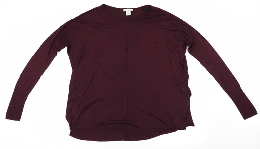Womens UK Size 12 H&M Purple Pullover Jumper