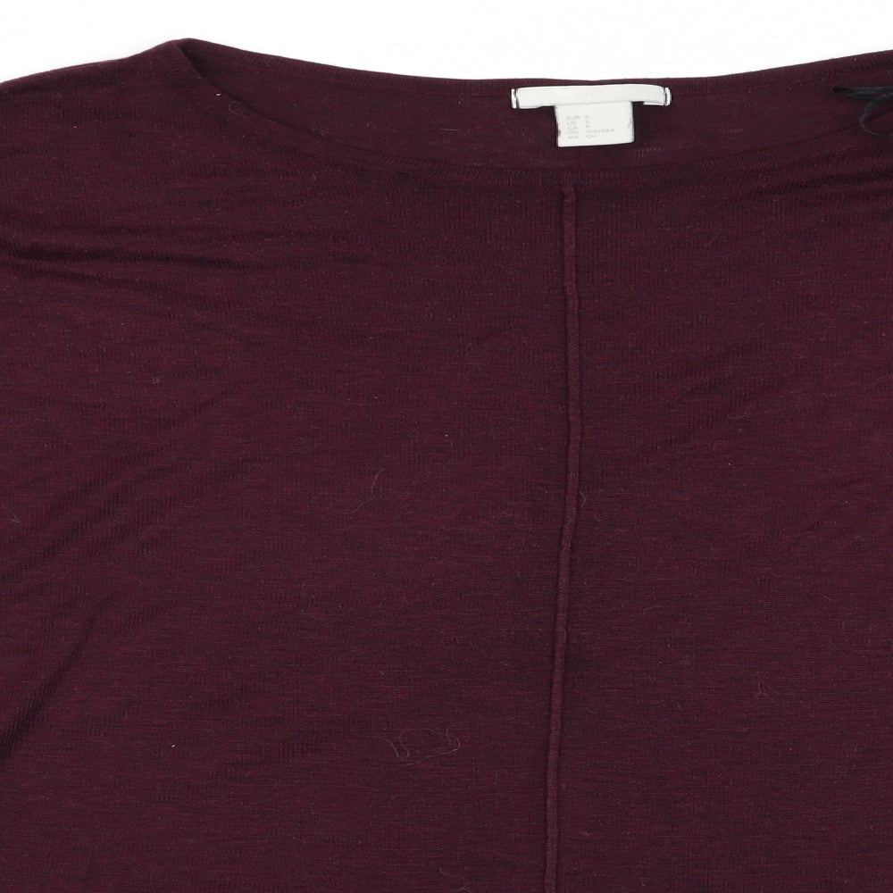 Womens UK Size 12 H&M Purple Pullover Jumper
