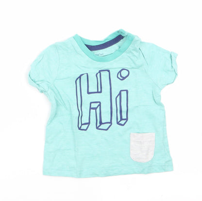 F&F Boys Green   Basic T-Shirt Size 3-6 Months
