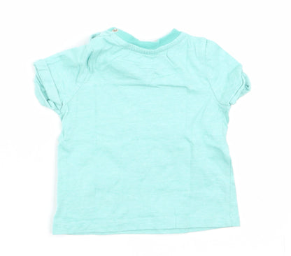 F&F Boys Green   Basic T-Shirt Size 3-6 Months