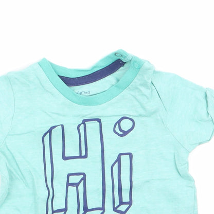 F&F Boys Green   Basic T-Shirt Size 3-6 Months