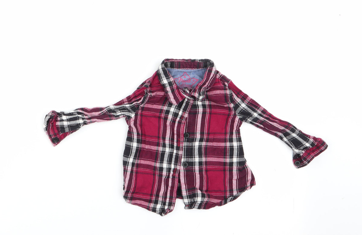 Primark Boys Red Check  Basic Button-Up Size 6-9 Months