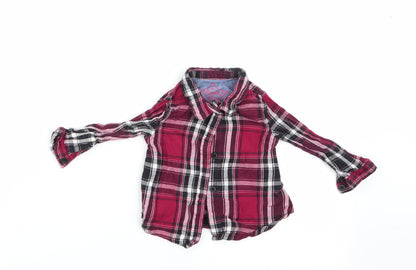 Primark Boys Red Check  Basic Button-Up Size 6-9 Months