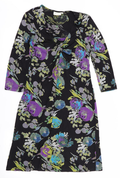 Adini Womens Black Floral  Bodycon  Size XS