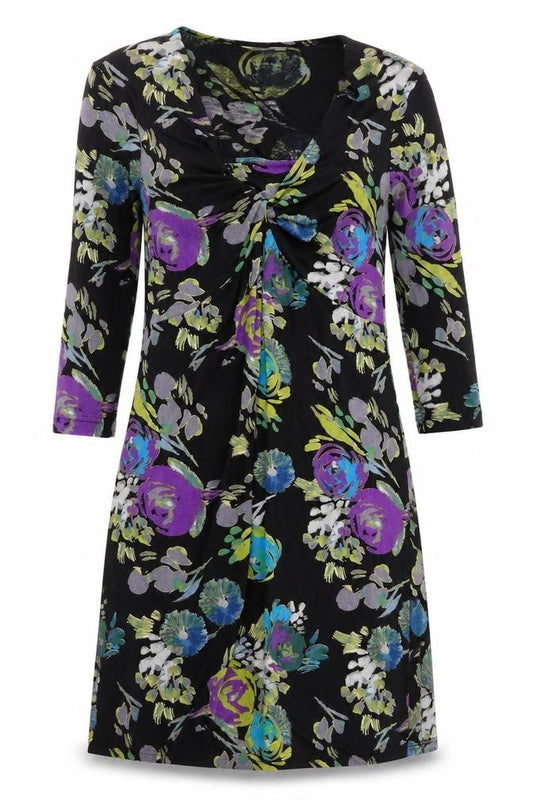 Adini Womens Black Floral  Bodycon  Size XS