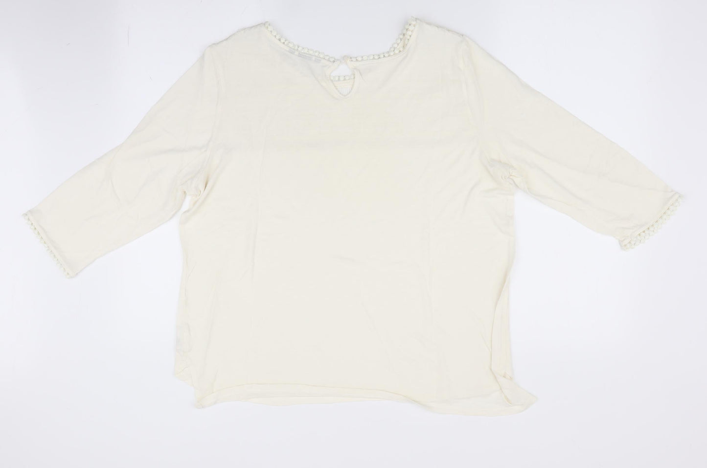 Womens UK Size  Preworn Ivory Tunic Blouse