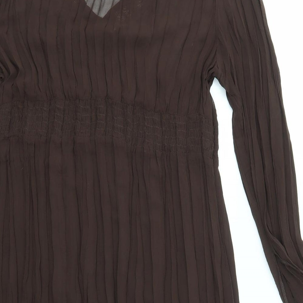 Preworn Womens Brown   A-Line  Size M  - SHEER
