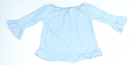 Womens UK Size M Quiz Blue Basic Blouse