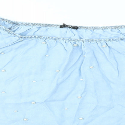 Womens UK Size M Quiz Blue Basic Blouse