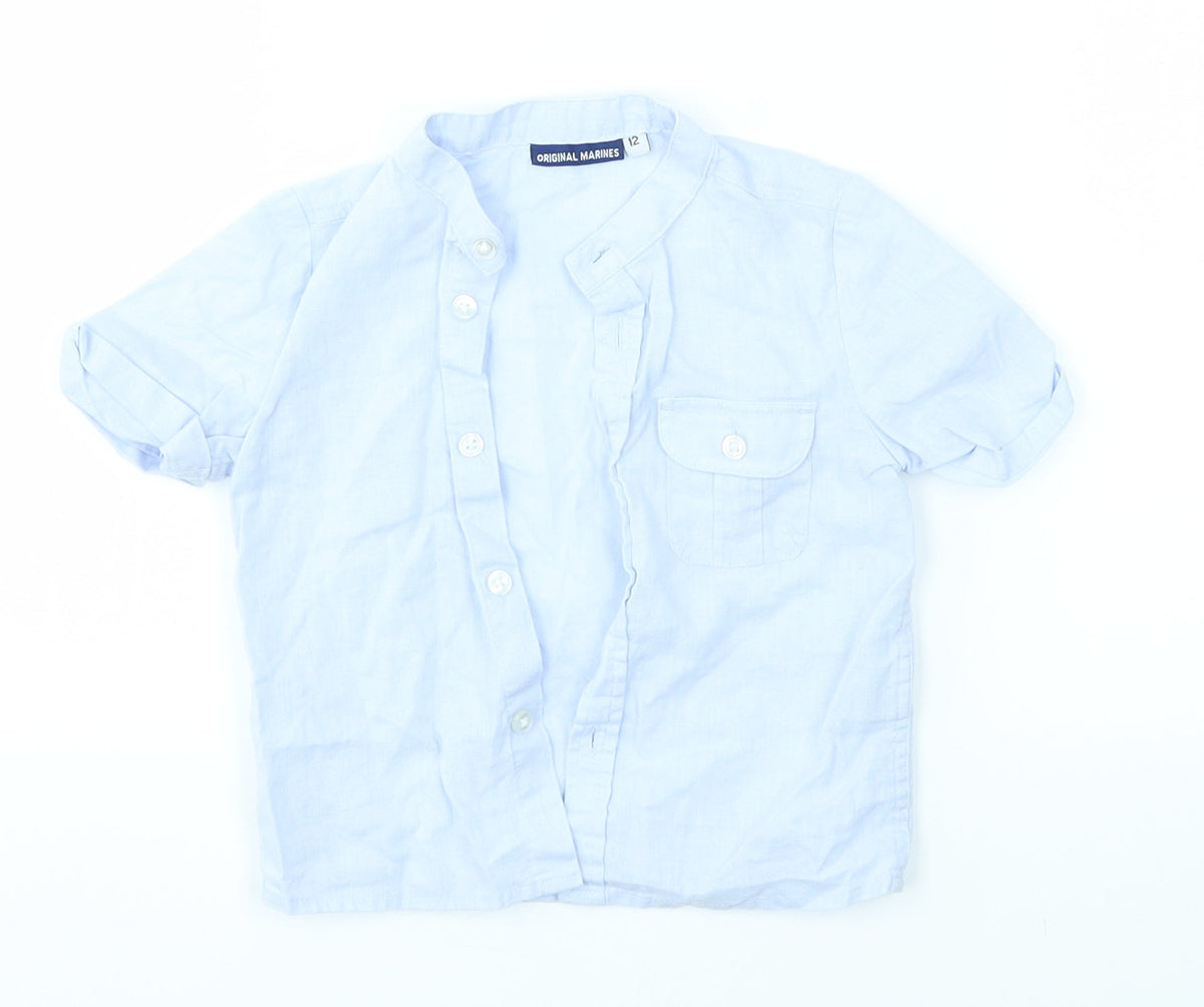 Original Marines Baby Blue   Basic Button-Up Size 12 Months