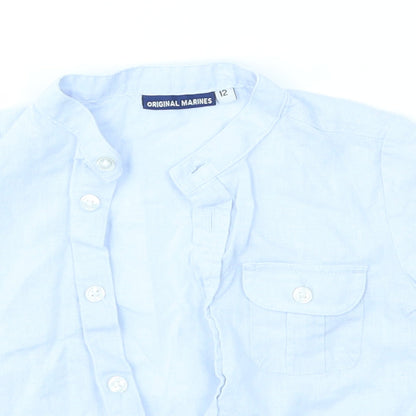 Original Marines Baby Blue   Basic Button-Up Size 12 Months