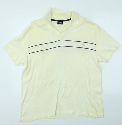 NEXT Mens Yellow    Polo Size XL