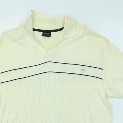 NEXT Mens Yellow    Polo Size XL