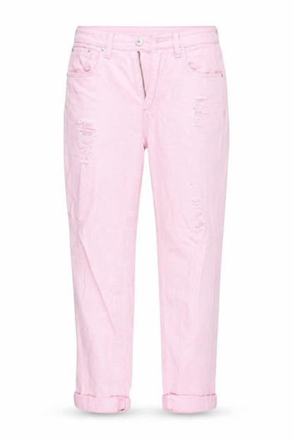 Boohoo Womens Pink   Straight Jeans Size 10 L26 in