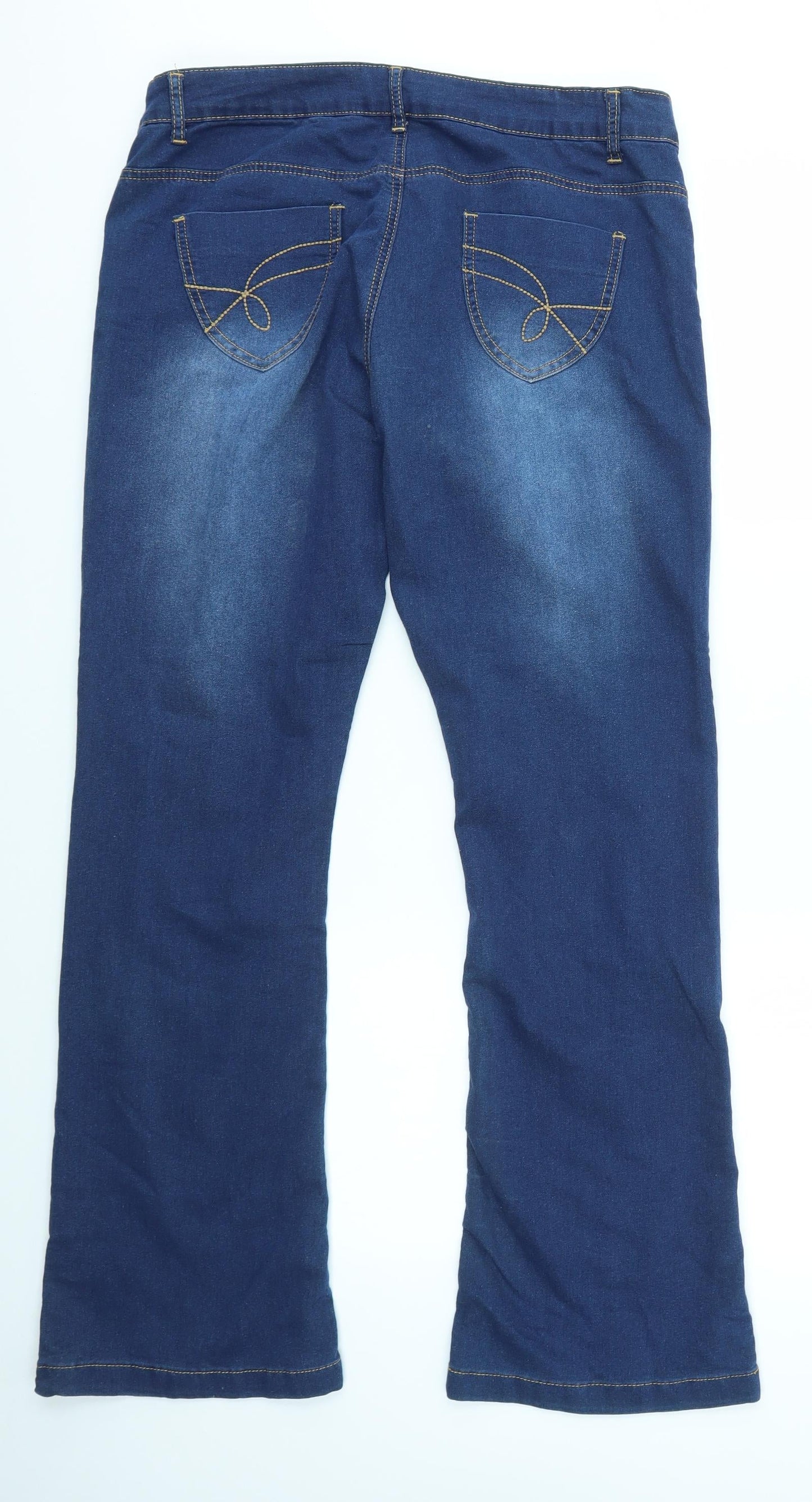 Grabal Alok Womens Blue   Bootcut Jeans Size 14 L30 in