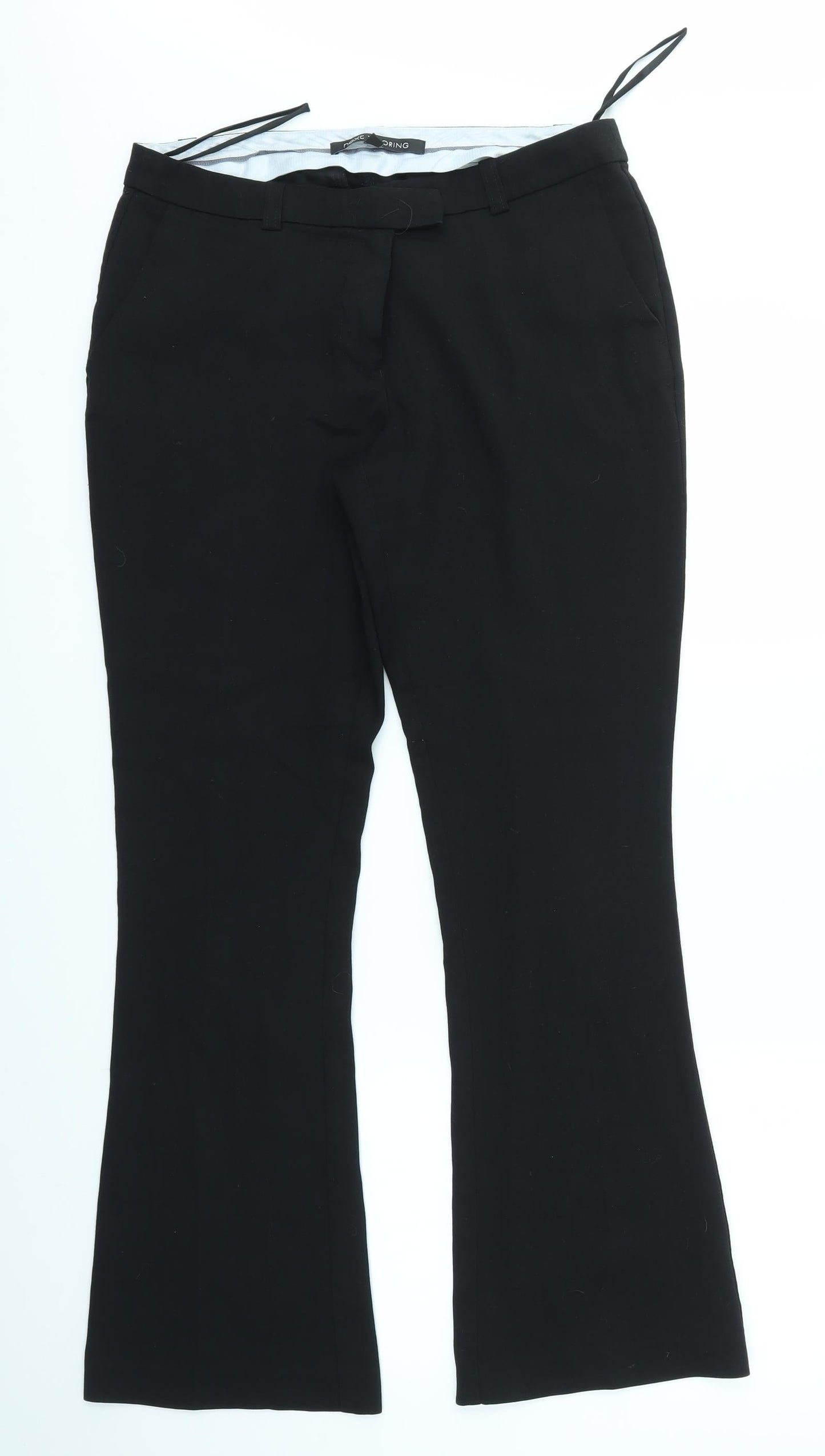 Womens UK Size 12 NEXT Regular Fit Dress Pants Black Trousers