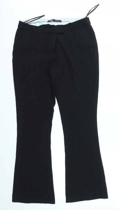 Womens UK Size 12 NEXT Regular Fit Dress Pants Black Trousers