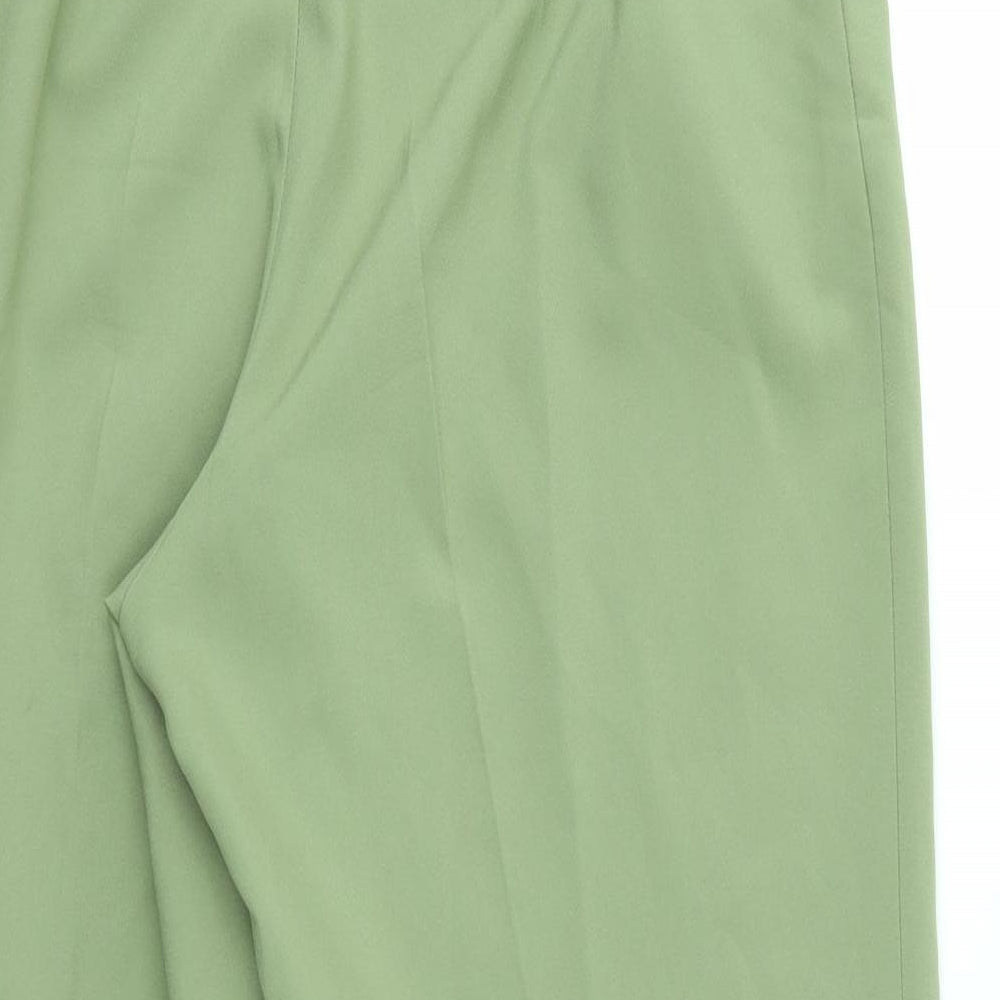 Womens UK Size 16 Preworn Regular Fit  Green Trousers