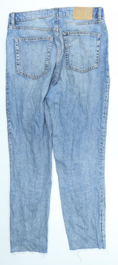 Womens UK Size 12 H&M Regular Fit Straight Blue Jeans