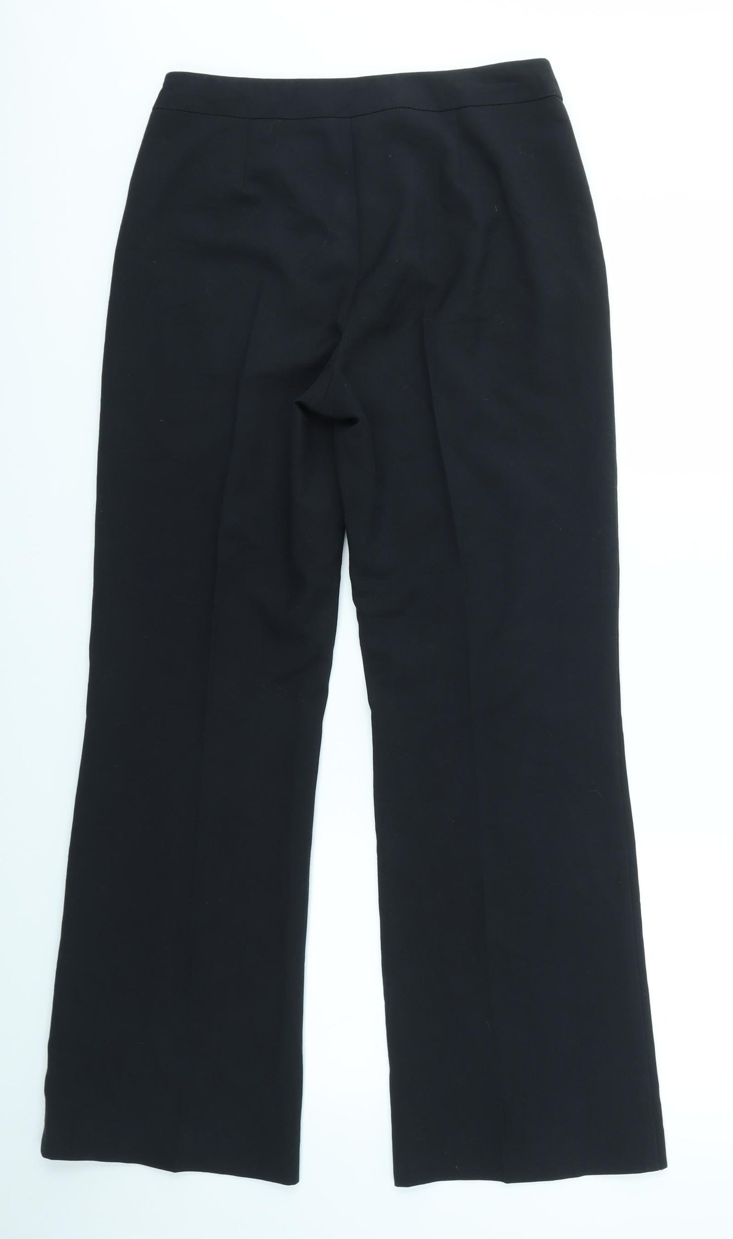 Womens UK Size 10 M&S Regular Fit Dress Pants Black Trousers