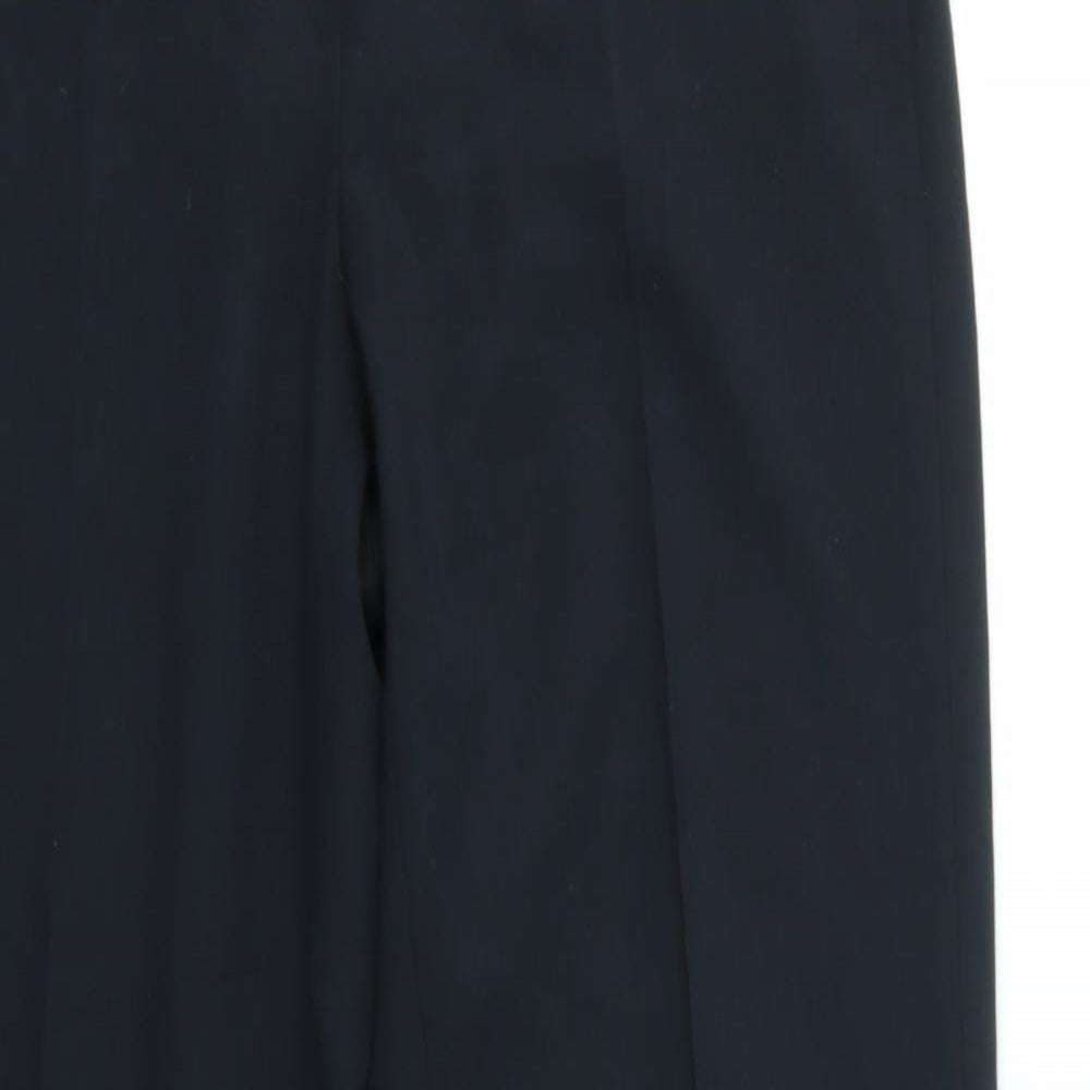 Womens UK Size 10 M&S Regular Fit Dress Pants Black Trousers