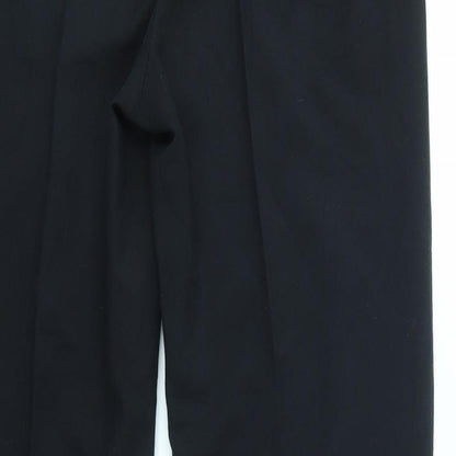 Womens UK Size 10 M&S Regular Fit Dress Pants Black Trousers