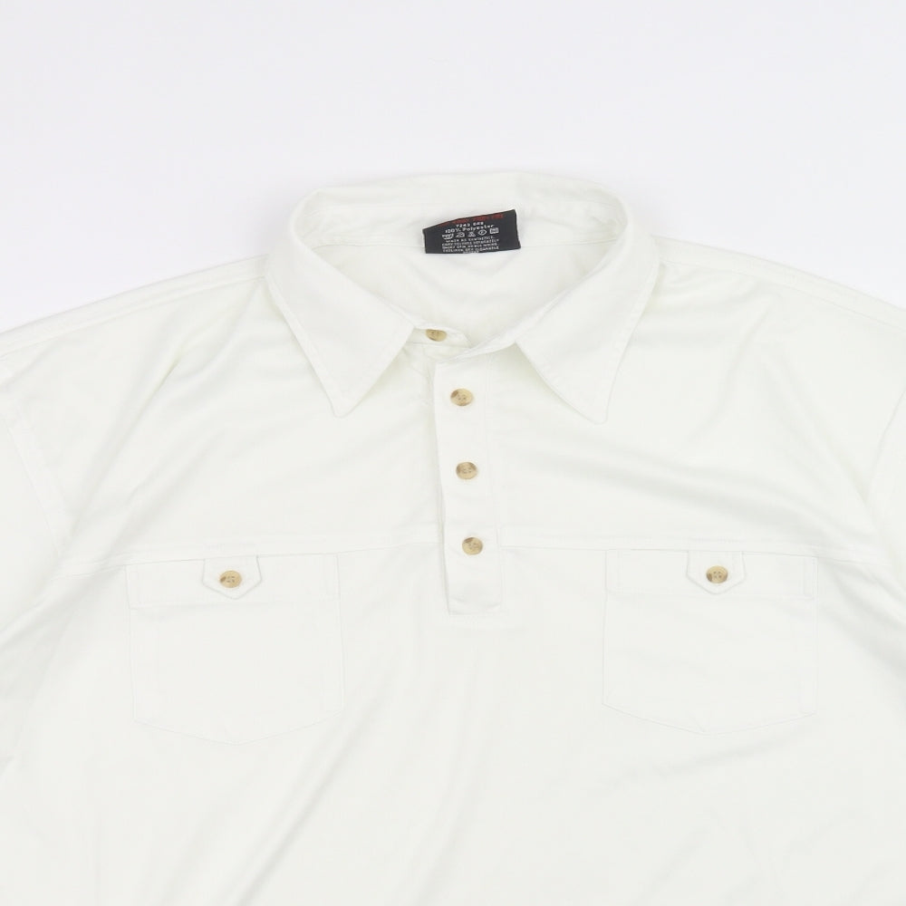 ted taylor Mens White    Polo Size XL