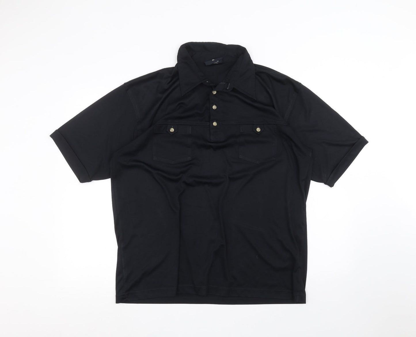 ted taylor Mens Black    Polo Size XL