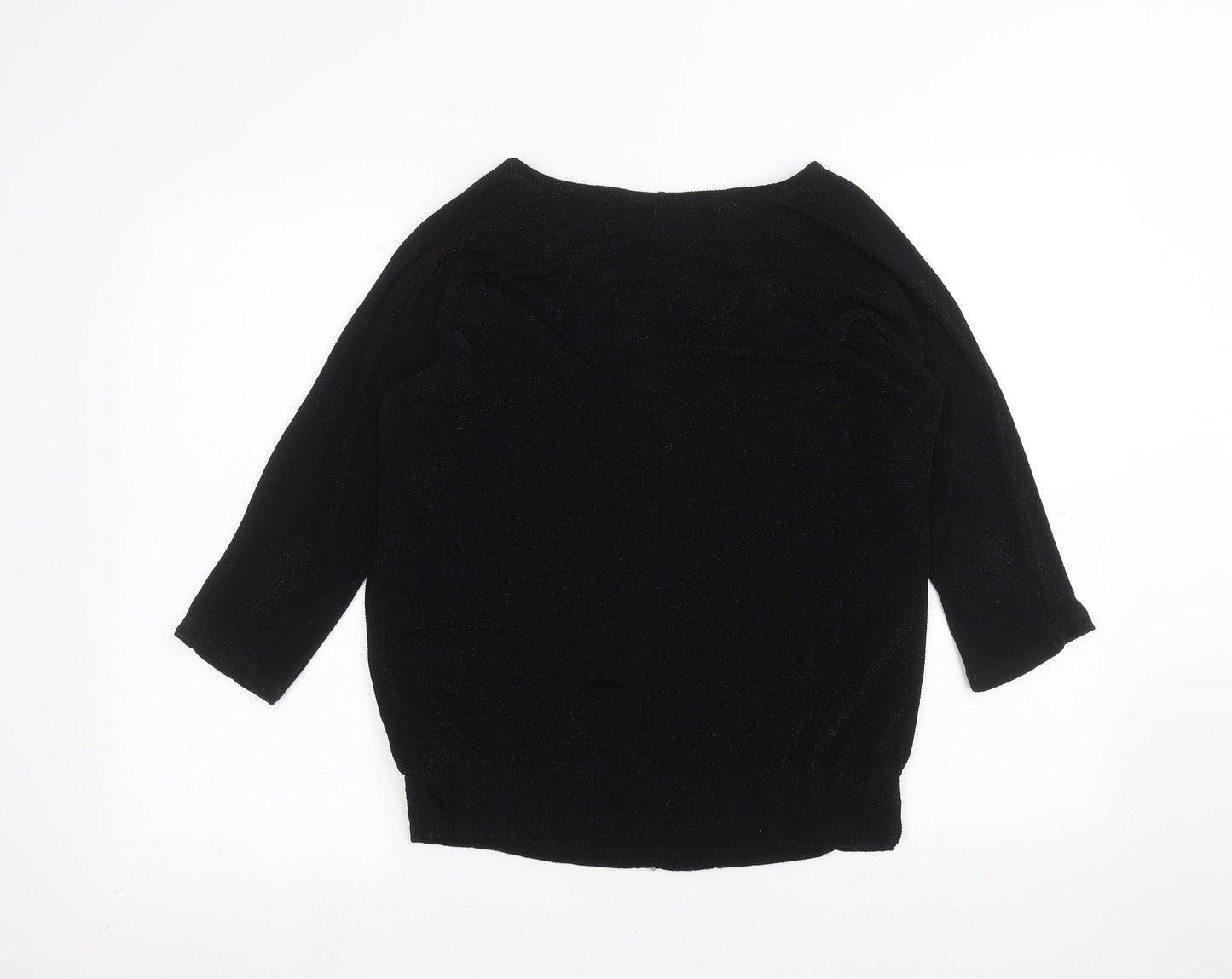 Womens UK Size M Wallis Black Basic T-Shirt