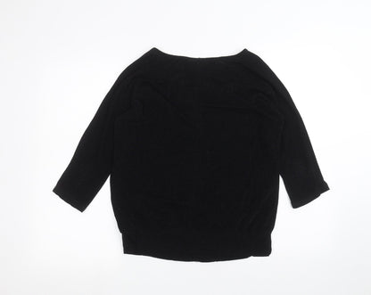 Womens UK Size M Wallis Black Basic T-Shirt