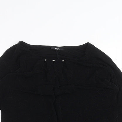 Womens UK Size M Wallis Black Basic T-Shirt