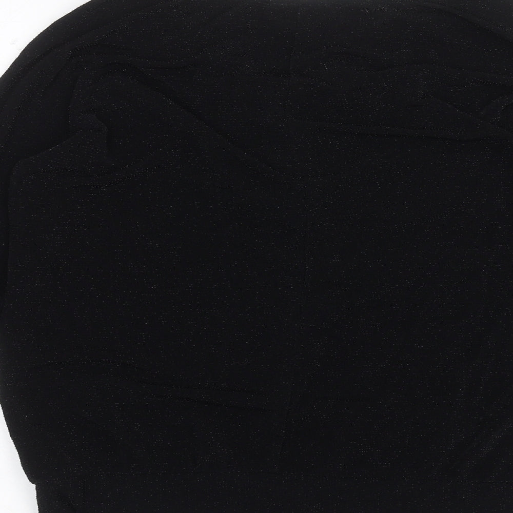 Womens UK Size M Wallis Black Basic T-Shirt